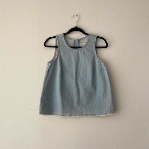 Madewell Denim Split Back Tank Top